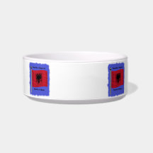 Flag of Albania Pet Bowl