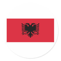 Flag of Albania Round Stickers