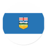 Flag of Alberta, Canada Round Stickers