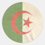 Flag of Algeria Round Stickers