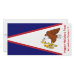 Flag of American Samoa, Happy Holidays from U.S.A. Photo Greeting Card