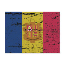 FLAG OF ANDORA POSTCARD