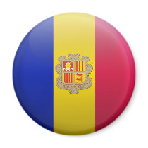 Flag of Andorra Refrigerator Magnets