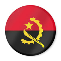Flag of Angola for Angola soccer fans in 2010 magnets