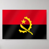 Flag of Angola for Angola soccer fans in 2010 Print