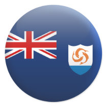 Flag of Anguilla Round Stickers