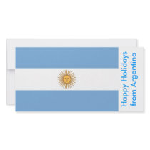 Flag of Argentina, Happy Holidays from Argentina Photo Greeting Card