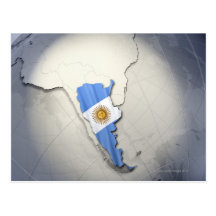 Flag of Argentina Post Card