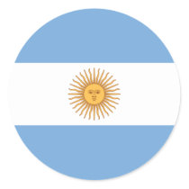 Flag of Argentina Round Sticker