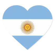 Flag of Argentina Sticker (Heart)