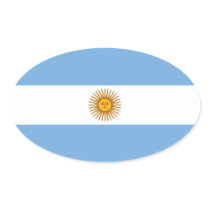 Flag of Argentina Sticker (Oval)