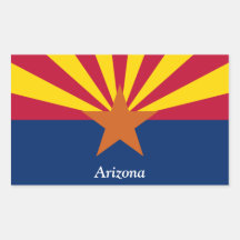 Flag of Arizona Rectangular Sticker