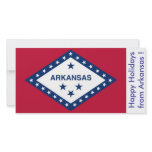 Flag of Arkansas, Happy Holidays from U.S.A. Photo Card Template