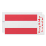 Flag of Austria, Happy Holidays from Austria Personalized Photo Card
