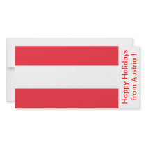 Flag of Austria, Happy Holidays from Austria Personalized Photo Card
