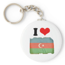 Flag of Azerbaijan Key Chain