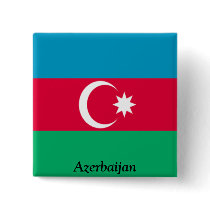 Flag of Azerbaijan Pinback Button