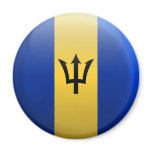 Flag of Barbados Refrigerator Magnet