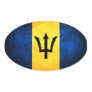 Flag of Barbados Oval Sticker