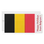 Flag of Belgium, Happy Holidays from Belgium Photo Greeting Card