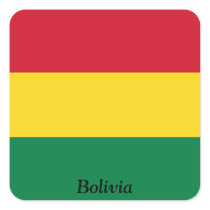 Flag of Bolivia Square Sticker