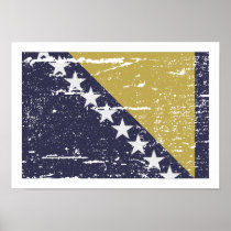 FLAG OF BOSNIA HERZGOVINA POSTER