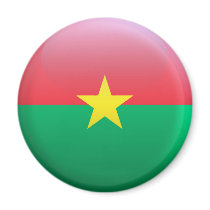 Flag of Burkina Faso Fridge Magnets