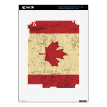 Flag of Canada Vintage Distressed Decal For iPad 3