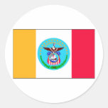 Flag of Columbus, Ohio Round Stickers