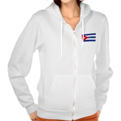 Flag of Cuba design zip hoodie