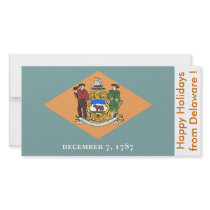 Flag of Delaware, Happy Holidays from U.S.A. Photo Cards