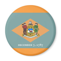 Flag of Delaware Refrigerator Magnet