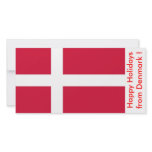 Flag of Denmark, Happy Holidays from Denmark Customized Photo Card