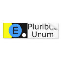 Flag of Earth - E Pluribus Unum bumper stickers