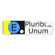 Flag of Earth - E Pluribus Unum bumper stickers