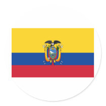 Flag of Ecuador Round Sticker