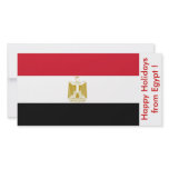 Flag of Egypt, Happy Holidays from Egypt Personalized Photo Card