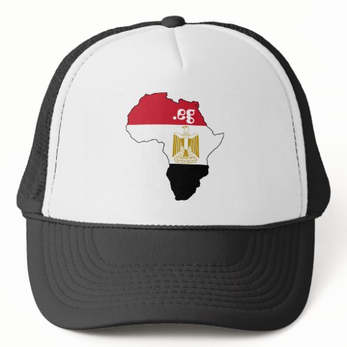 Flag of Egypt on Map of Africa Internet Hat hat