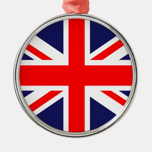 FLAG OF ENGLAND ROUND METAL CHRISTMAS ORNAMENT Zazzle