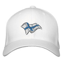 Flag of Finland Suomi flag for Finns embroidered hats by Funkart Flag of Finland Suomi flag for Finns embroidered hats