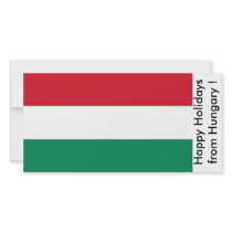 Flag of France, Happy Holidays from Hungary Photo Greeting Card