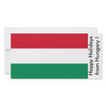 Flag of France, Happy Holidays from Hungary Photo Greeting Card