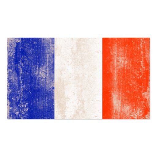flag of france punch card business card (front side)