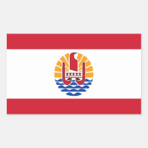 Flag of French Polynesia Rectangular Stickers