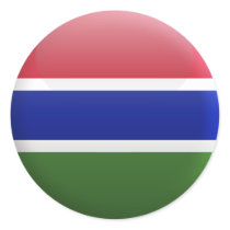 Flag of Gambia Round Sticker