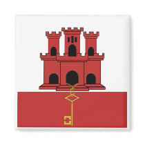 Flag Of Gibralter Refrigerator Magnet