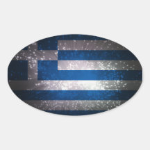 Flag of Greece Oval Stickers