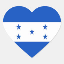 Flag of Honduras Heart Sticker