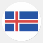 Flag of Iceland Round Sticker