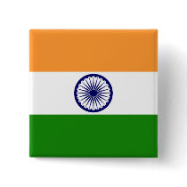 Flag of India Button by forbes1954 Flag of India Button